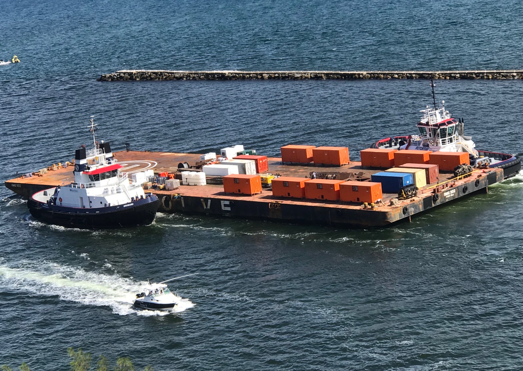 Barge With Reverse Osmosis Systems Being Shipped To Bahamas