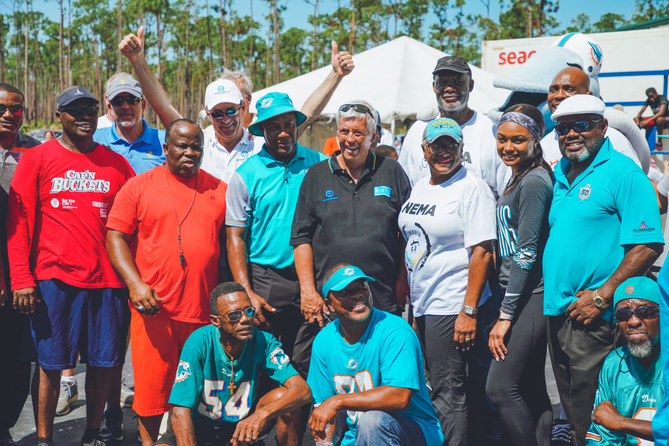 Falcons Boys Club Community Gathering In Bahamas